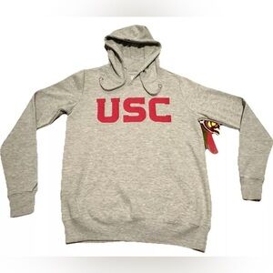 Authentic USC Trojans Women's Gray NWT Athletic Hooded College Hoodie Sweatshirt